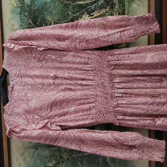 Maxi Dresses Elastic Waist High Neck Tiered Ruffle Hem Wrinkle-Free - Picture 4 of 6